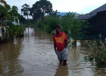 Hujan Deras Sebabkan Banjir di Sangatta Selatan, Warga Diminta Waspada
